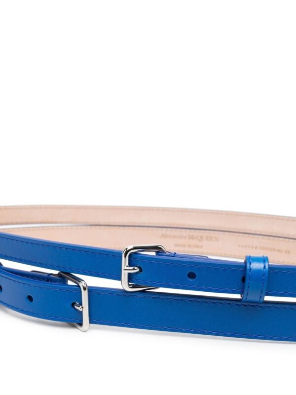 Alexander McQueen  Thin double leather belt - Image 2