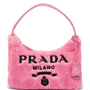 Prada  logo-print towel shoulder bag