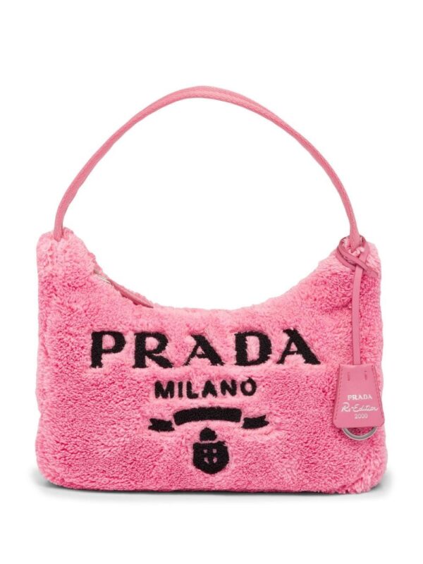 Prada  logo-print towel shoulder bag