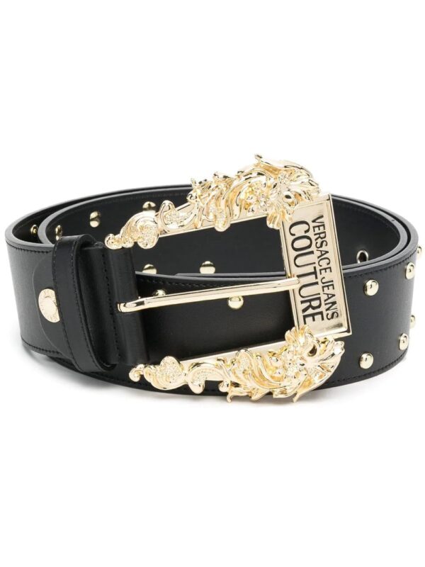 Versace Jeans Couture  Baroque-buckle stud-embellished belt