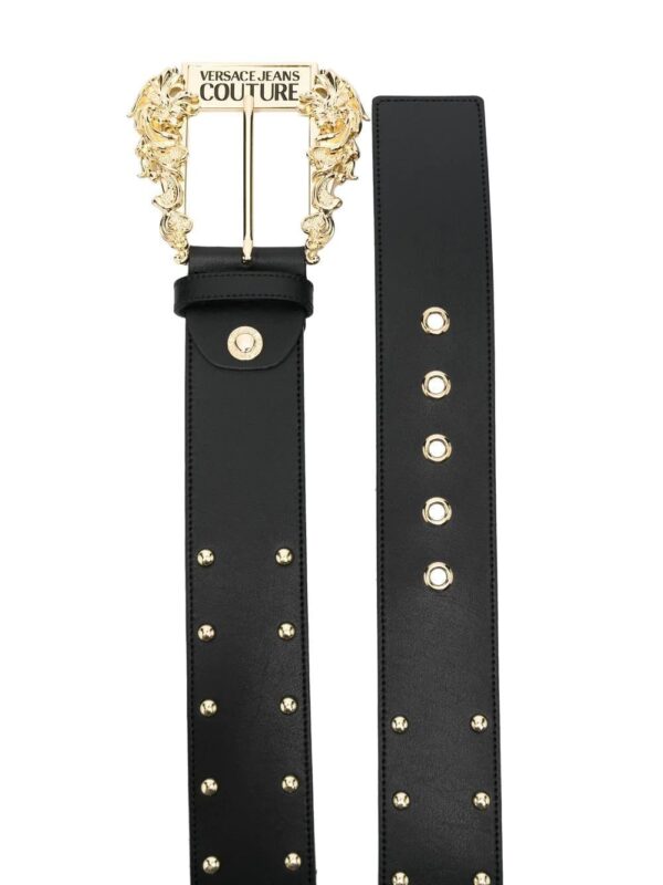Versace Jeans Couture  Baroque-buckle stud-embellished belt - Image 2