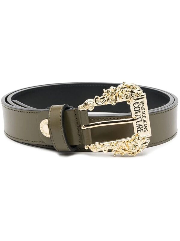 Versace Jeans Couture  Baroque-buckle leather belt