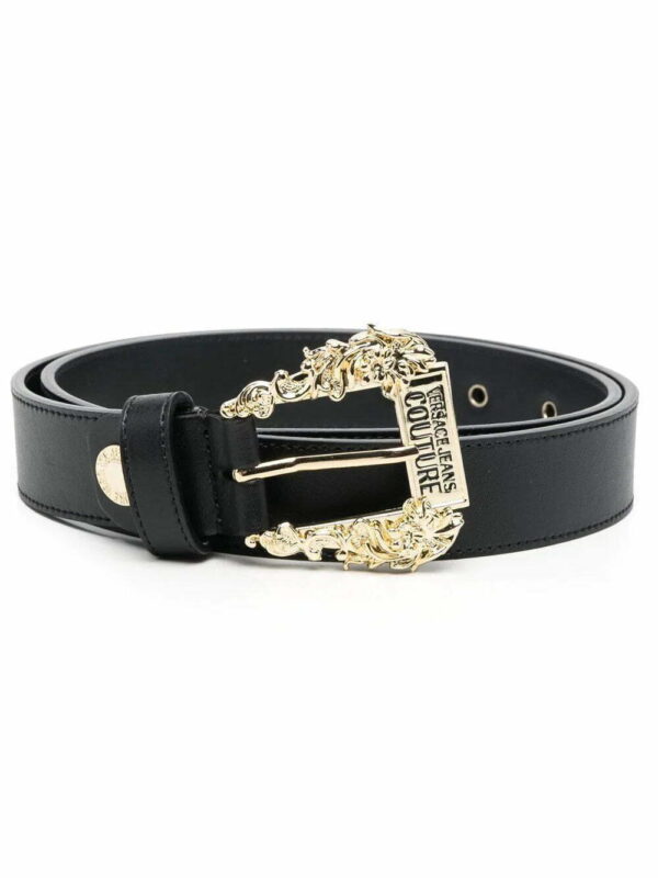 Versace Jeans Couture  Baroque-buckle leather belt