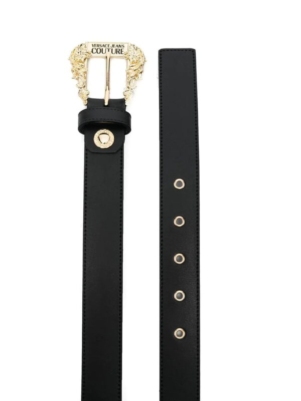 Versace Jeans Couture  Baroque-buckle leather belt - Image 2