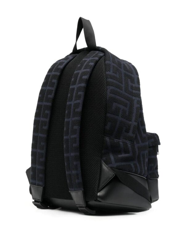 Balmain textured monogram-print backpack - Image 3