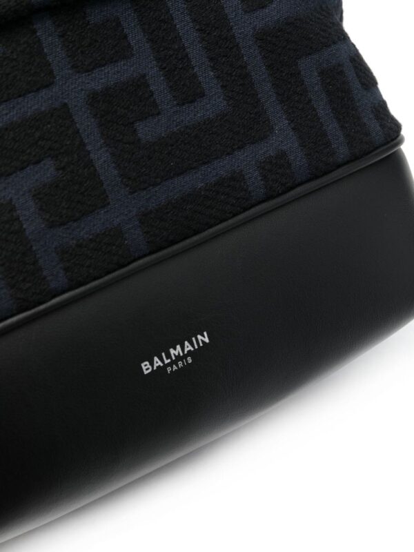 Balmain textured monogram-print backpack - Image 4