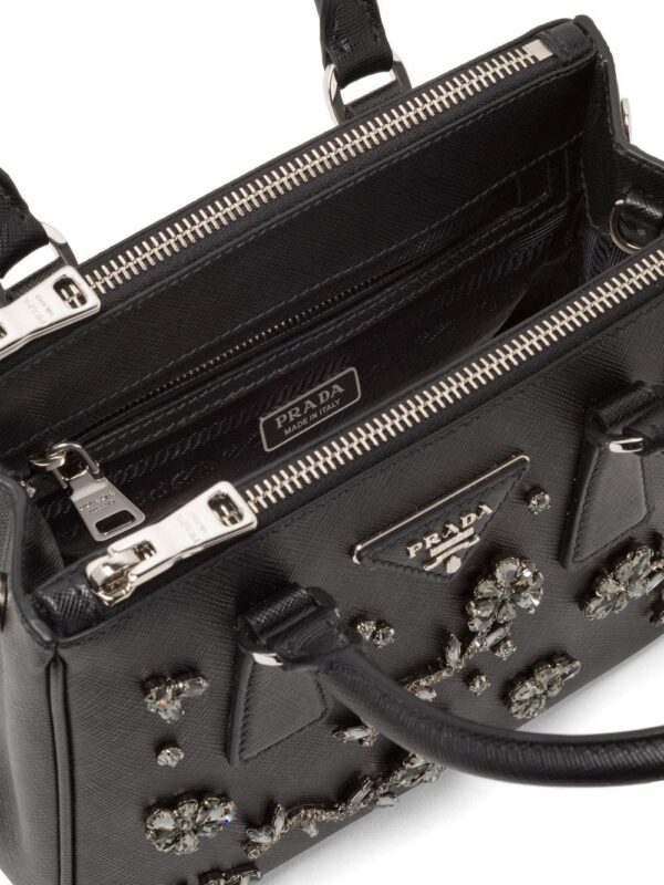 Prada Galleria crystal-embellished mini bag - Image 5
