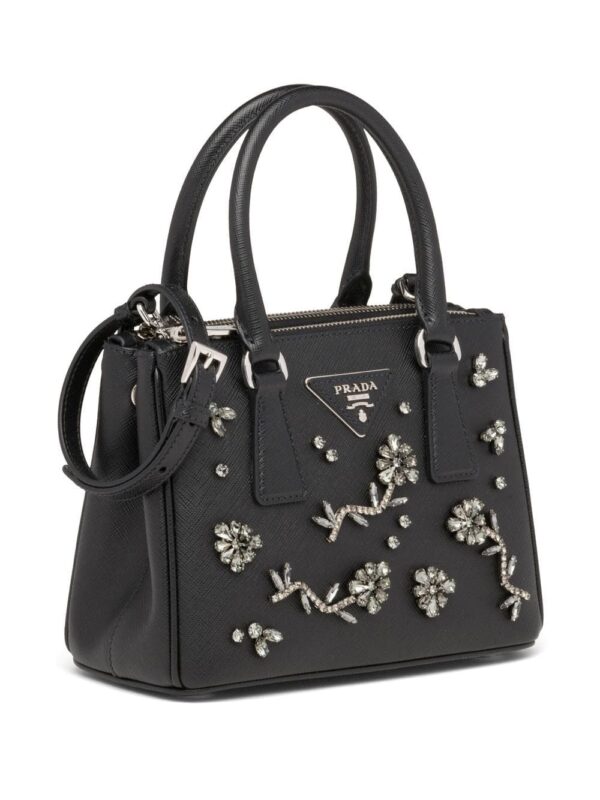 Prada Galleria crystal-embellished mini bag - Image 4