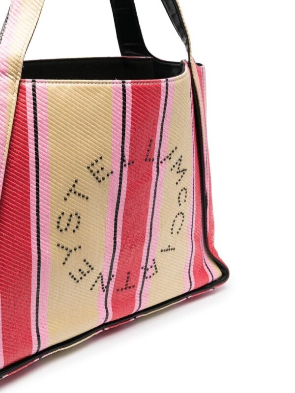Stella McCartney striped logo-print tote bag - Image 4