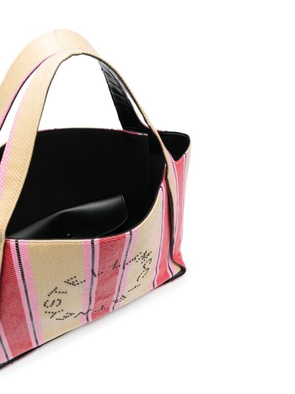 Stella McCartney striped logo-print tote bag - Image 5