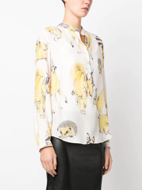 Stella McCartney  Rewild Fauna print silk shirt - Image 3