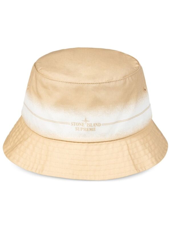 Supreme x Stone Island stripe-detail crusher hat