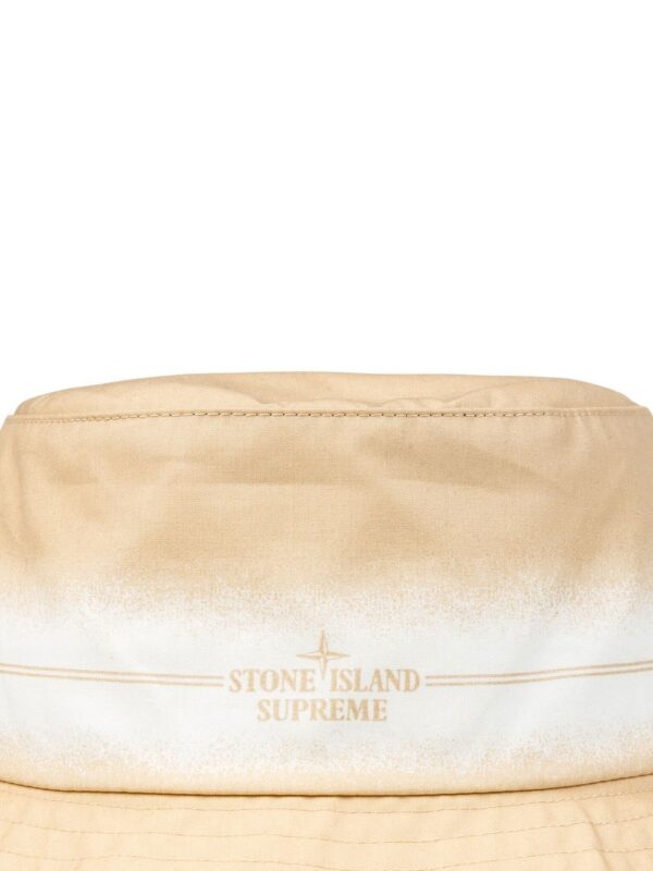 Supreme x Stone Island stripe-detail crusher hat - Image 2