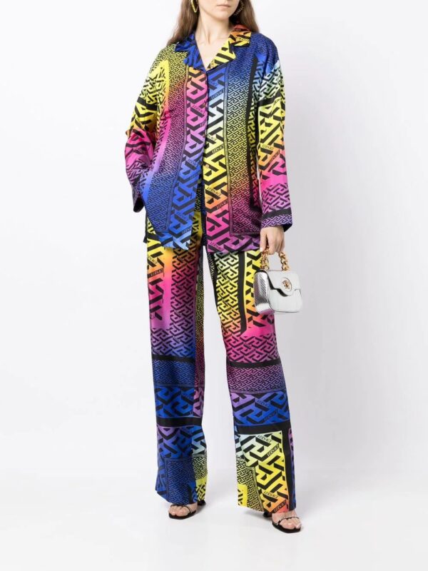 Versace  Greca gradient-print silk shirt - Image 2