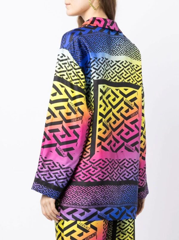 Versace  Greca gradient-print silk shirt - Image 4