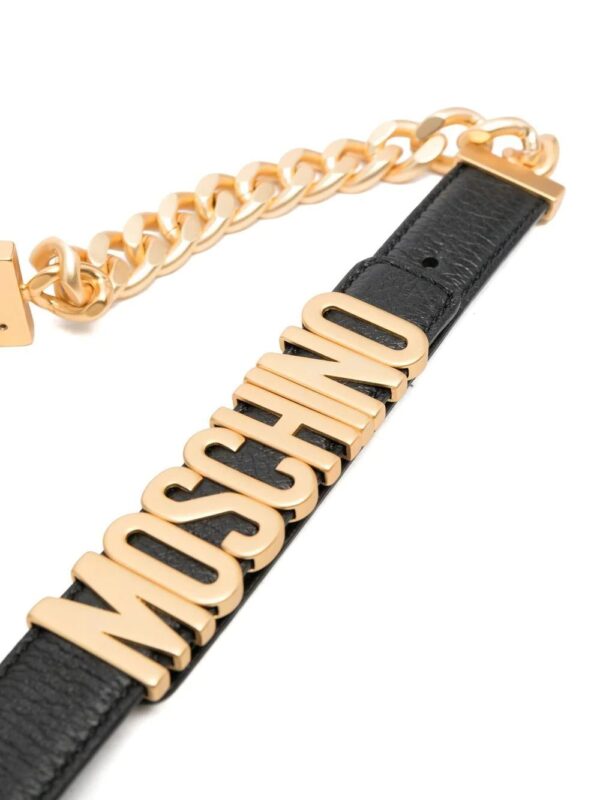 Moschino  logo-plaque leather belt - Image 2