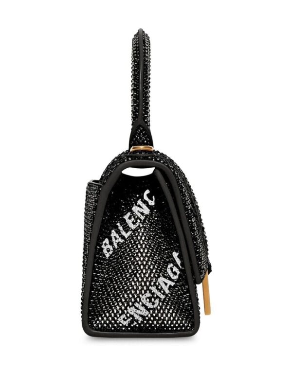 Balenciaga XS Hourglass crystal-embellished tote bag - Image 3