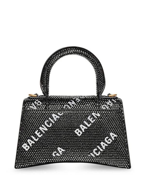 Balenciaga XS Hourglass crystal-embellished tote bag - Image 2