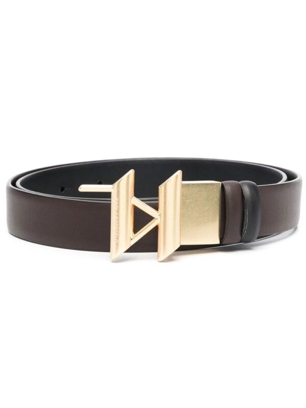 Karl Lagerfeld  logo-plaque leather belt