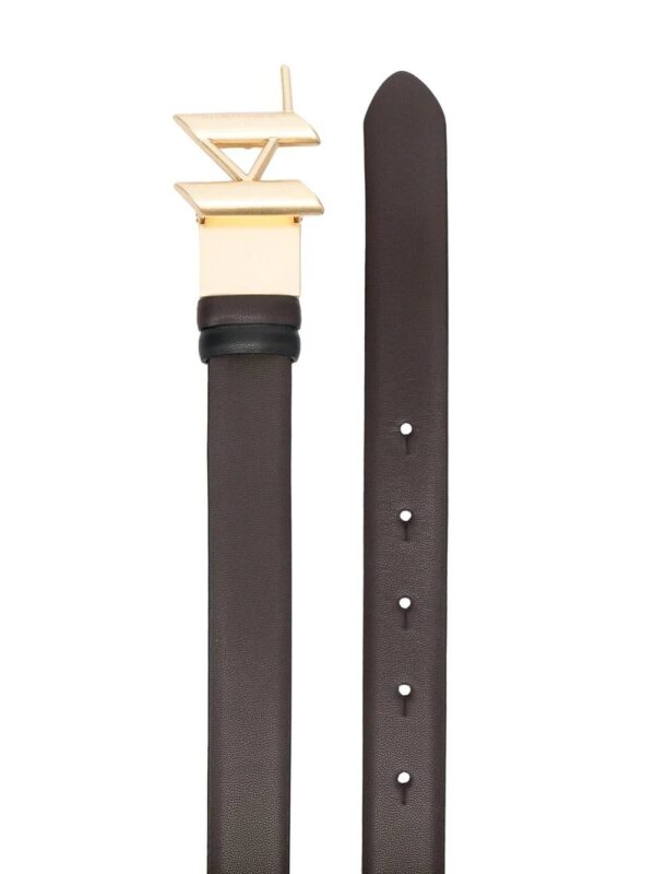 Karl Lagerfeld  logo-plaque leather belt - Image 2