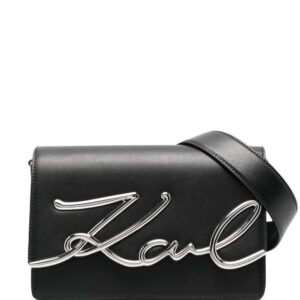 Karl Lagerfeld K/Signature leather shoulder bag