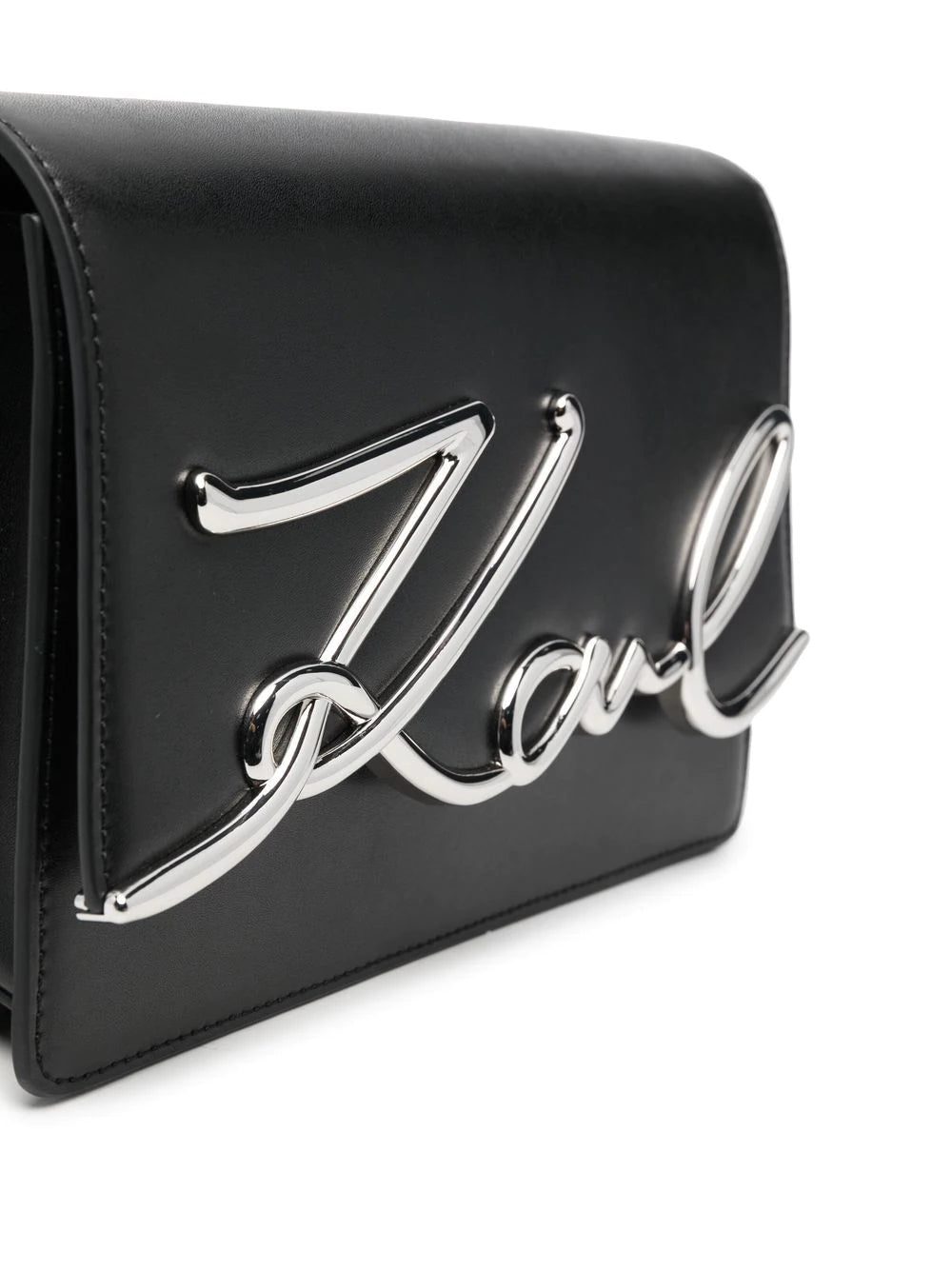 Karl Lagerfeld K/Signature leather shoulder bag - Image 4