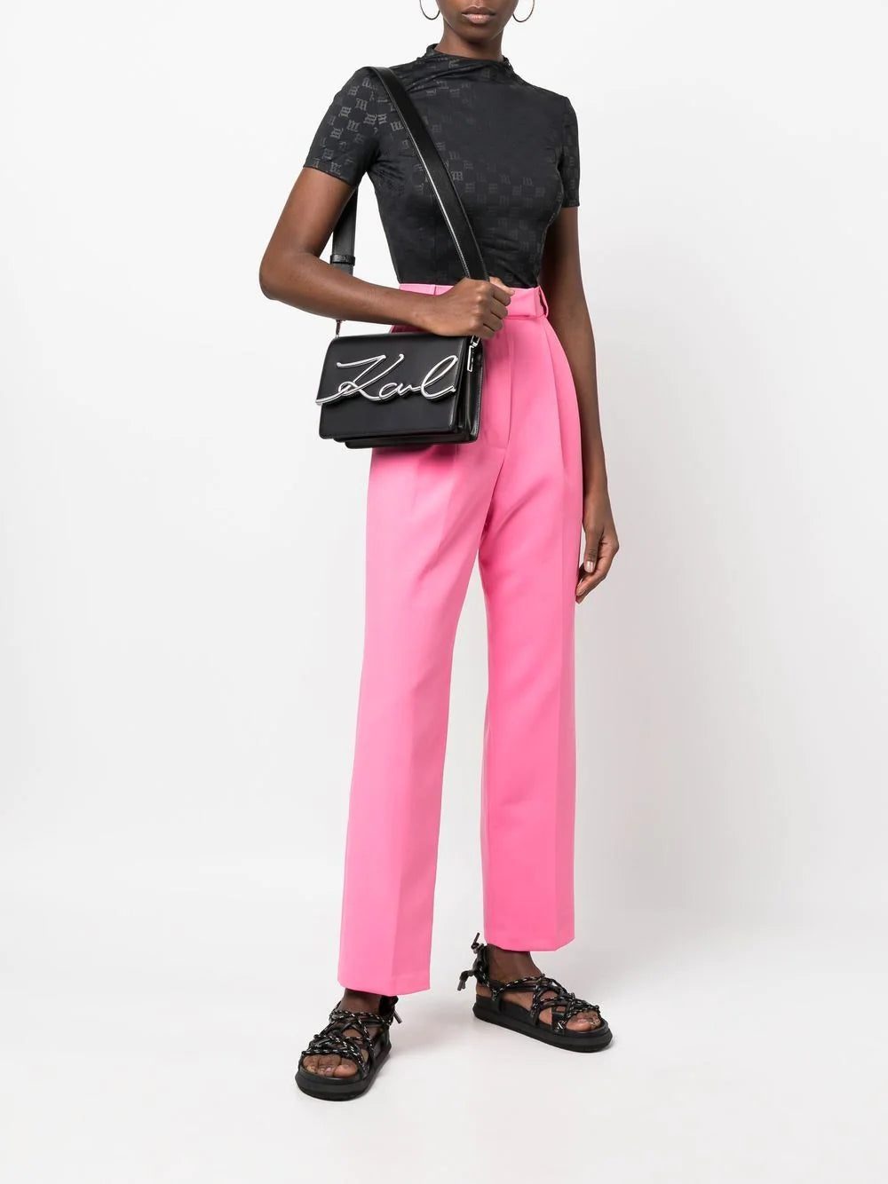 Karl Lagerfeld K/Signature leather shoulder bag - Image 2