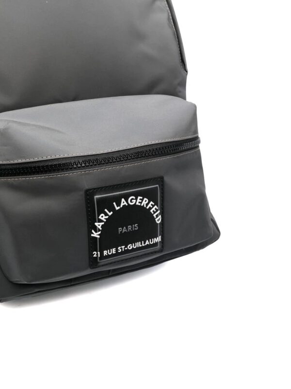 Karl Lagerfeld logo-plaque backpack - Image 4