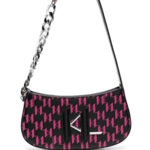 Karl Lagerfeld K/Saddle logo-plaque shoulder bag