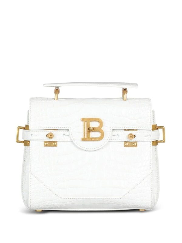 Balmain B-Buzz crocodile-embossed shoulder bag