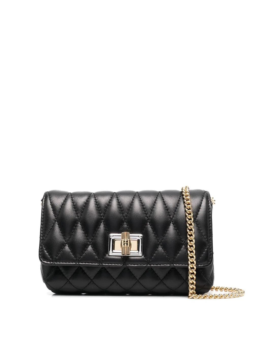 Lanvin embossed-finish leather shoulder bag