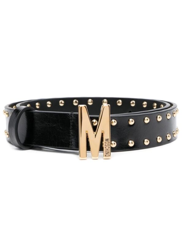 Moschino  logo studded belt