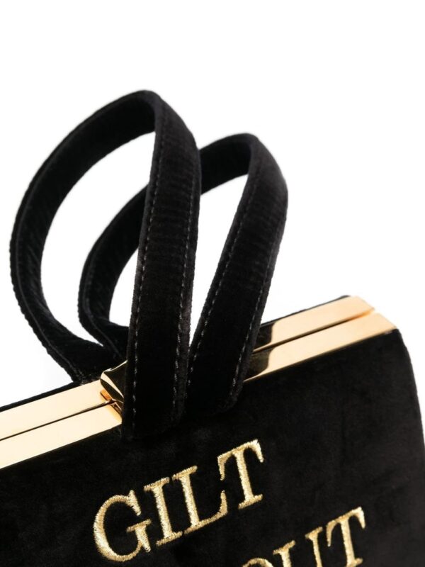 Moschino embroidered slogan mini tote - Image 4