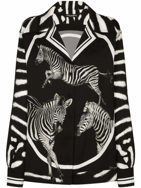 Dolce & Gabbana  zebra print long-sleeved shirt