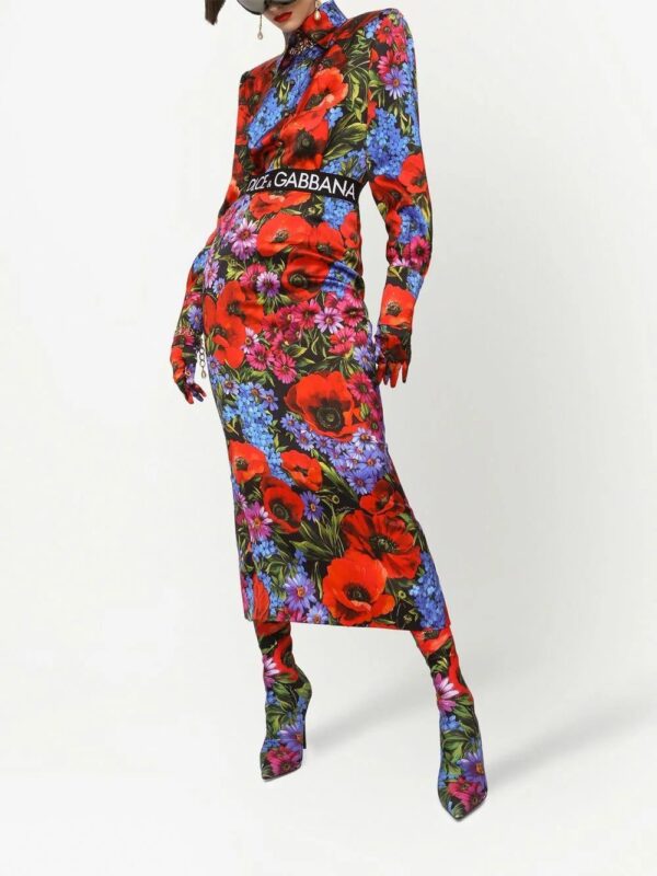 Dolce & Gabbana  floral-print satin shirt - Image 2
