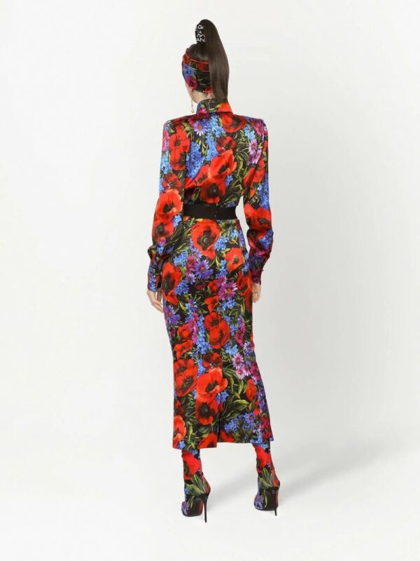 Dolce & Gabbana  floral-print satin shirt - Image 4