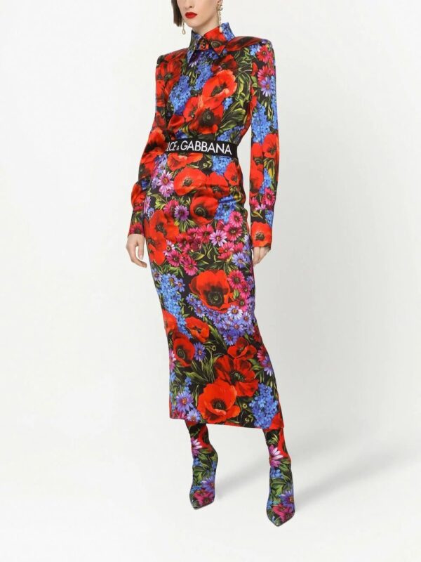 Dolce & Gabbana  floral-print satin shirt - Image 3