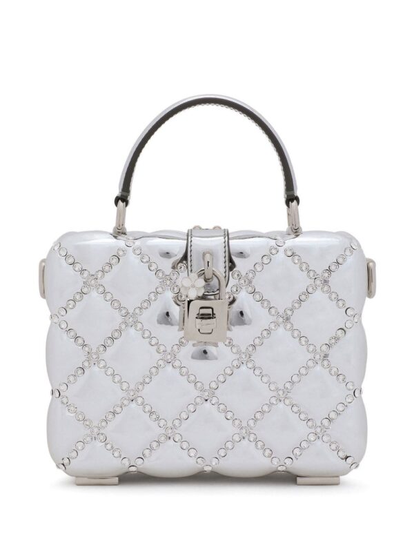 Dolce & Gabbana Dolce Box rhinestone-embellished top-handle bag