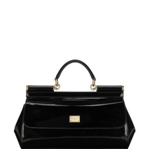 Dolce & Gabbana Elongated Sicily patent leather top-handle bag