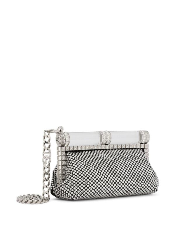 Dolce & Gabbana rhinestone-embellished satin clutch bag - Image 4