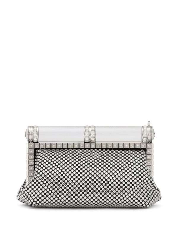 Dolce & Gabbana rhinestone-embellished satin clutch bag - Image 3