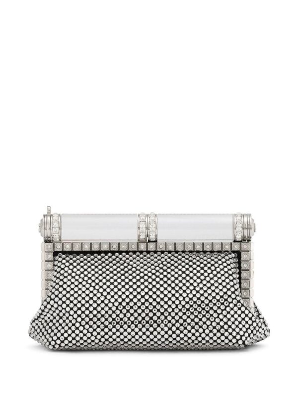 Dolce & Gabbana rhinestone-embellished satin clutch bag