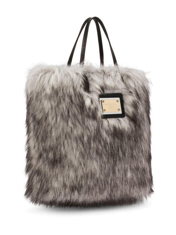 Dolce & Gabbana faux-fur shopper bag - Image 4