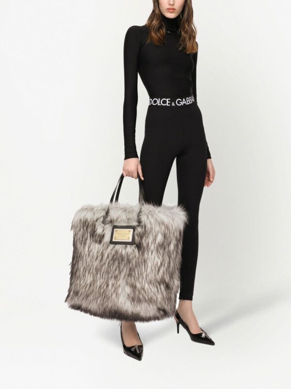 Dolce & Gabbana faux-fur shopper bag - Image 2