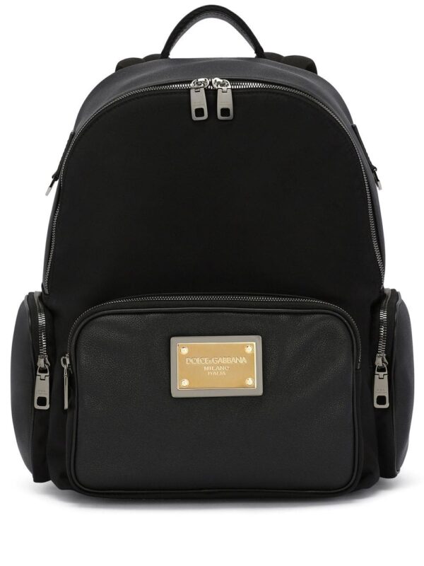 Dolce & Gabbana multi-pocket logo-plaque backpack