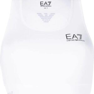 Ea7 Emporio Armani logo print sports bra