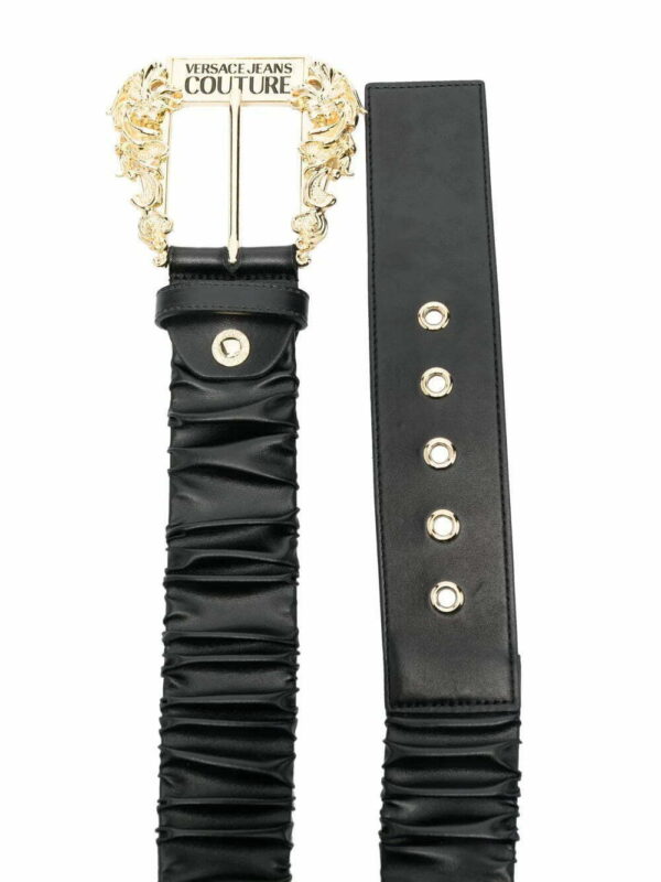 Versace Jeans Couture  ornamental-buckle ruched belt - Image 2