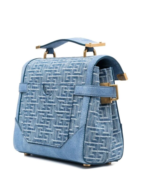 Balmain  monogram-jacquard denim tote bag - Image 3