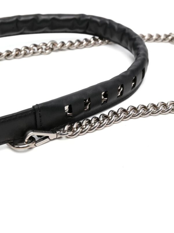 Alexander McQueen  chain-link & leather belt - Image 2