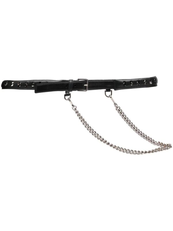 Alexander McQueen  chain-link & leather belt